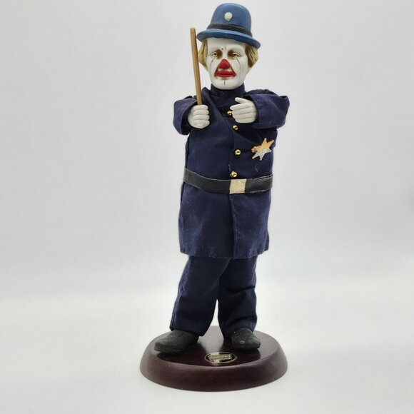 Vintage Flambro Clown Keystone Cops Musical Wind-Up Movement SEND IN THE CLOWNS - Picture 1 of 15